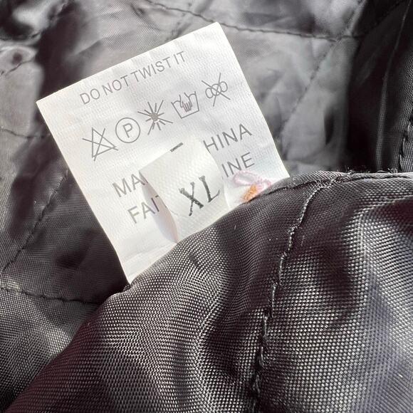 Vintage In Living Color TV Promo Colorblock Satin Snap Bomber Jacket Blue Black - Picture 5 of 6